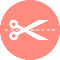 Scissors icon in flat style png