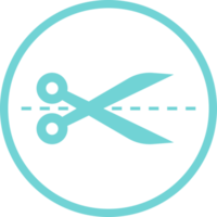 Scissors icon in flat style png