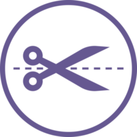 Scissors icon in flat style png