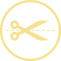 Scissors icon in flat style png