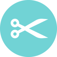 Scissors icon in flat style png