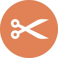 Scissors icon in flat style png