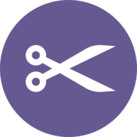 Scissors icon in flat style png