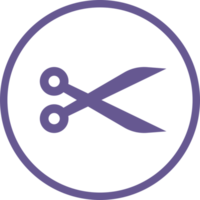 Scissors icon in flat style png