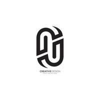 Letter c j o modern line art unique monogram logo vector