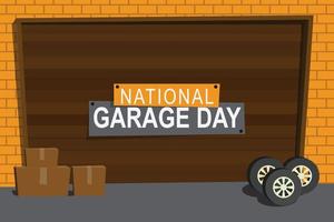 National Garage Day background. vector