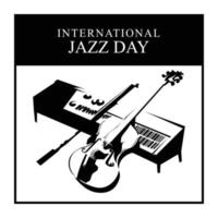International Jazz Day background. vector