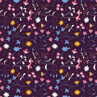 Floral shape seamless pattern. vector