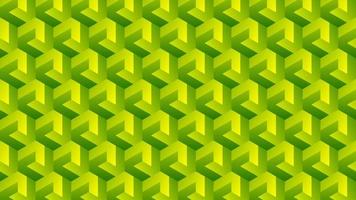 Pattern of 3d optical illusion shape. Pattern of illusion blocks. Vector illustration of 3d green block. Geometric illusive for design graphic, background, wallpaper, layout or art