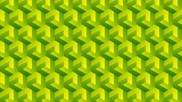 Pattern of 3d optical illusion shape. Pattern of illusion blocks. Vector illustration of 3d green block. Geometric illusive for design graphic, background, wallpaper, layout or art