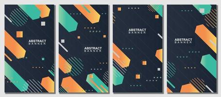 Abstract modern template set background. vector