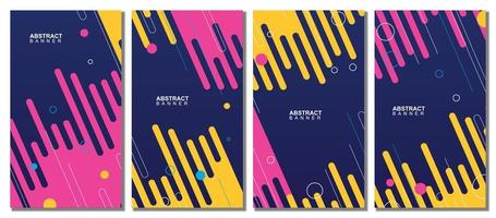 Abstract modern template set background. vector