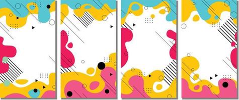 Abstract modern template set background. vector