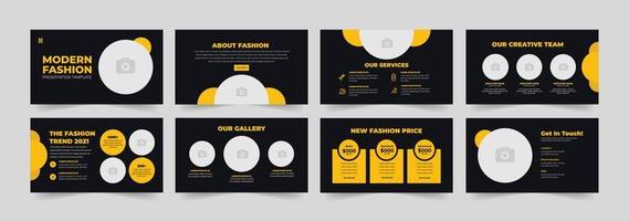 Fashion presentation slides template or fashion presentation template vector