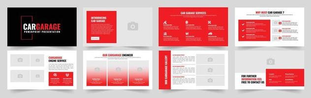 Automobile Presentation Template Design and Car Presentation and Car Service Presentation Template vector