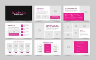 Fashion presentation slides template or fashion presentation template vector