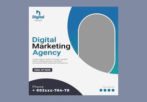 creative marketing agency corporate business square social media post banner vector