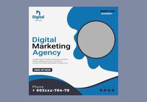 creative marketing agency corporate business square social media post banner vector