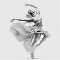 Dancer girl 3d render isolated photo