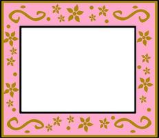 pink frame design vector