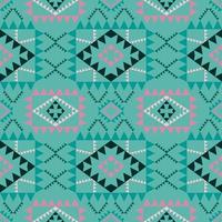 Geometric ethnic pattern with square triangle diagonal abstract ornament design for clothing fabric textiles printing, handcraft, embroidery, carpet, curtain, batik, wallpaper wrapping, vector drawing