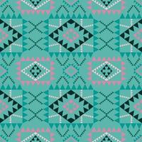 Geometric ethnic pattern with square triangle diagonal abstract ornament design for clothing fabric textiles printing, handcraft, embroidery, carpet, curtain, batik, wallpaper wrapping, vector drawing