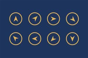 graphich design of 8 cardinal directions. neat and simple design vector