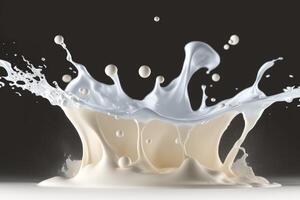 splashing milk professional food photo close up