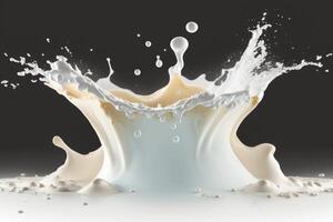 close up of splashing milk professional food photo