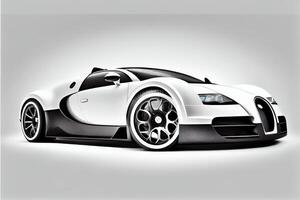 amazing sport car isolated on white background photo