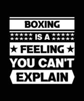 BOXING IS A FEELING YOU CAN'T EXPLAIN. vector