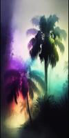 gradient of colour in the mist tropical punk shadow illustration photo