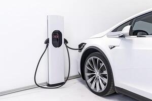 Modern and high technology of transportation electric vehicle charging photo