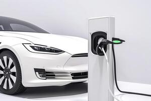 Modern and high technology of transportation electric vehicle charging photo