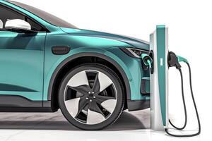 Modern and high technology of transportation electric vehicle charging photo