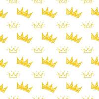 Crown seamless pattern. King seamless pattern. Queen seamless pattern. Crown. King and Queen vector