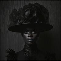 negro mujer en Australia el oscuro proyecto mas oscuro imagen generativo ai foto