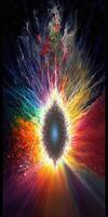 Molten Chaos Collides with Crystalized Order colorful image photo