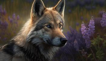 uno de el más icónico luperas criaturas lobo generativo ai foto
