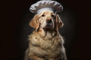 Golden Retriever Classically Trained Chef cute photo