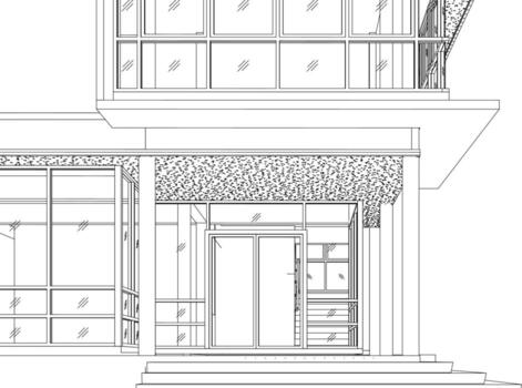 Ilustración 3D del proyecto de construcción vector