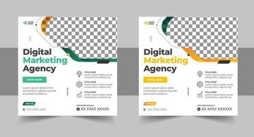 Digital business marketing social media post template vector