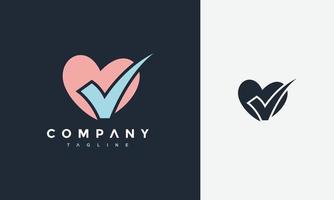love tick logo vector