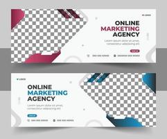 Digital marketing Social media cover web banner template vector