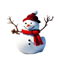 Noël bonhomme de neige avec transparent Contexte png