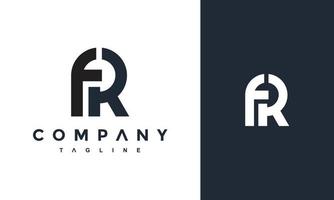 monogram letter FR logo vector