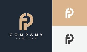 monogram letter FP logo vector