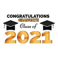 Flat cartoon graduation vector