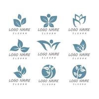 Mint leaves flat vector color icon template illustration design