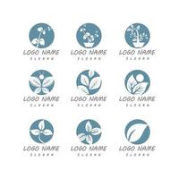 Mint leaves flat vector color icon template illustration design